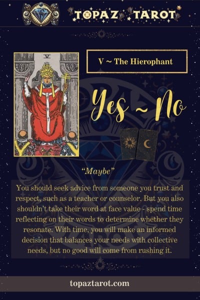 The-Hierophant Yes or no