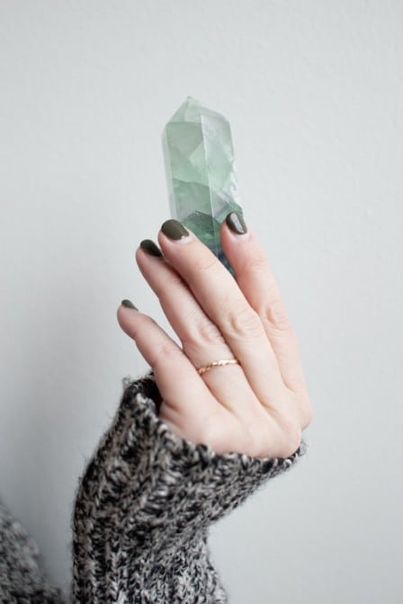 Crystal in hand