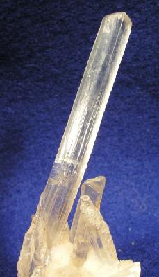 Selenite with blue background