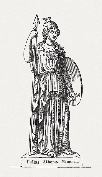 Athene Minerva the Greek goddess of heroic